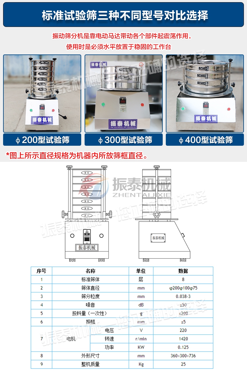 鋁粉檢驗篩型號及技術(shù)參數(shù)